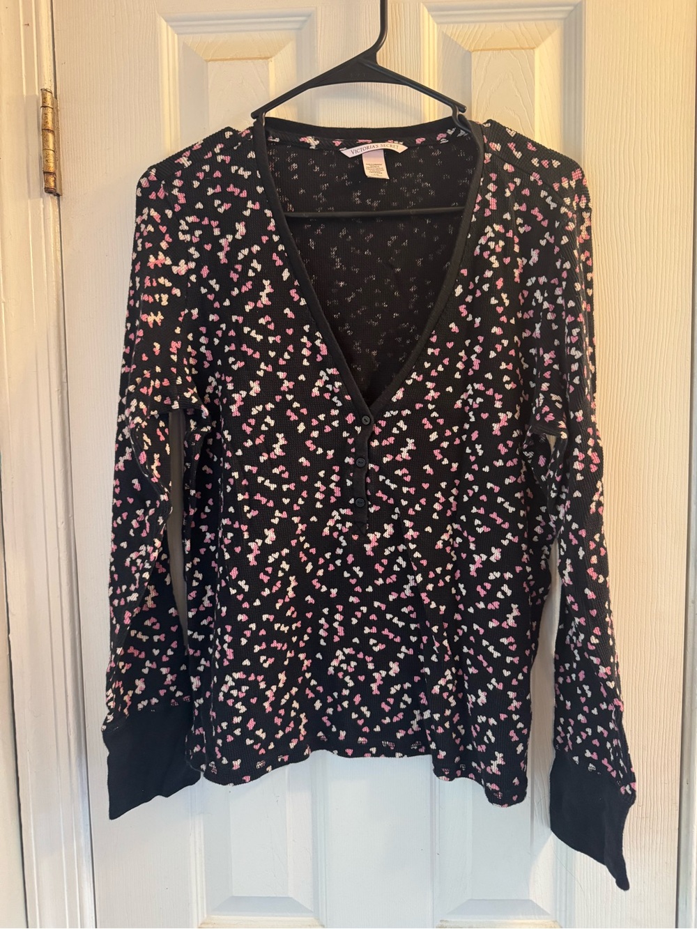 Victoria's Secret Heart Waffle Knit Pajama Set